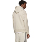 Y-3 Beige Letters Hoodie