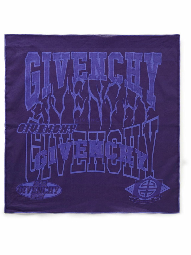 Photo: Givenchy - Logo-Print Cotton-Voile Scarf