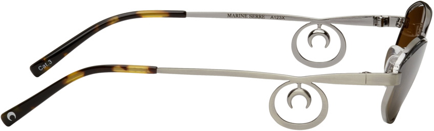 Marine Serre Gunmetal Vuarnet Edition Swirl-Frame Oval Sunglasses