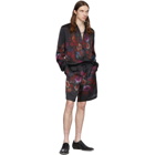 Dries Van Noten Black Floral Print Shirt