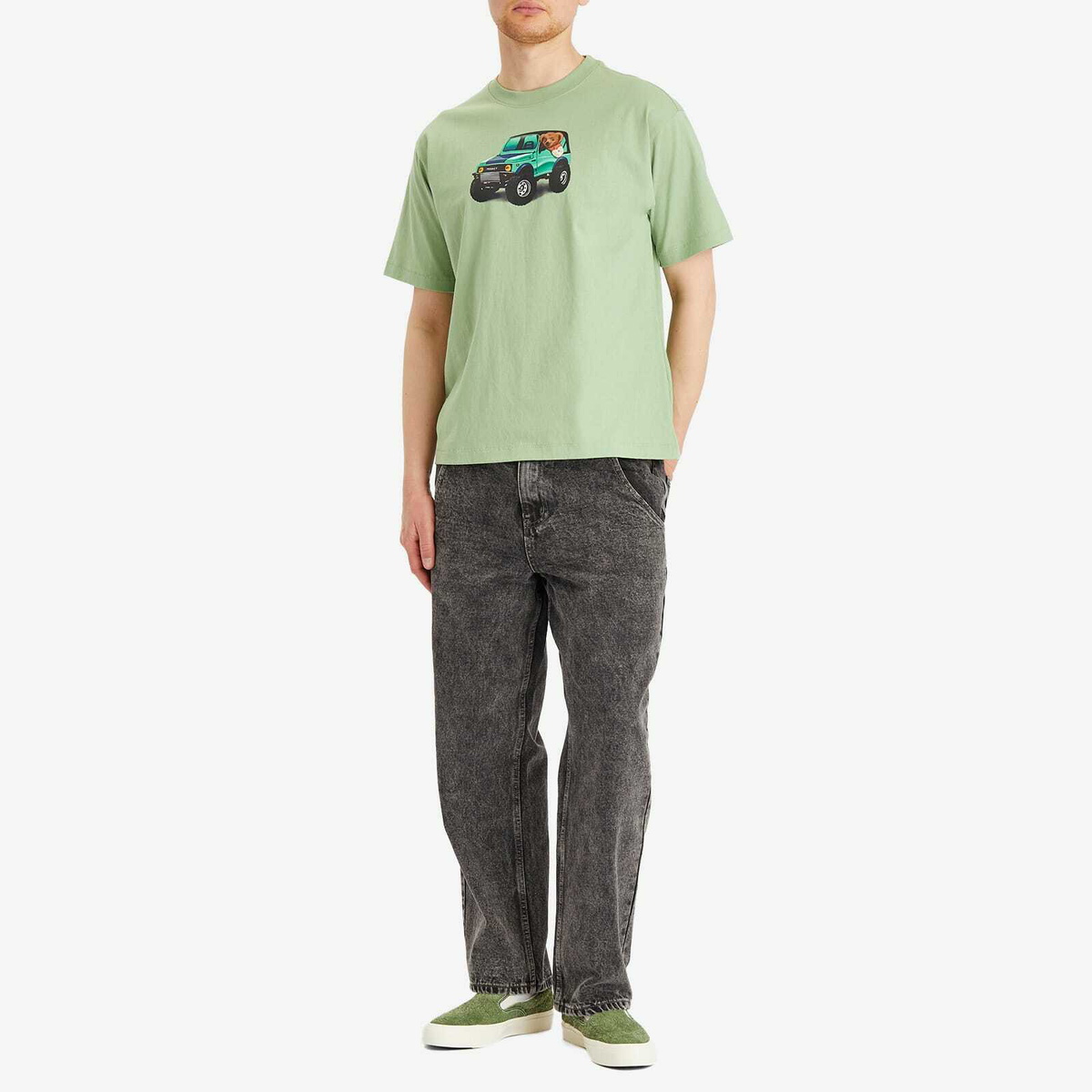 MARKET Men's 4X4 Bear T-Shirt in Basil