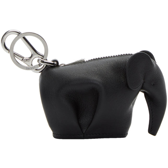 Loewe Black Elephant Keychain Loewe