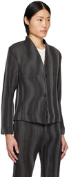 HOMME PLISSÉ ISSEY MIYAKE Brown Pleats Blazer