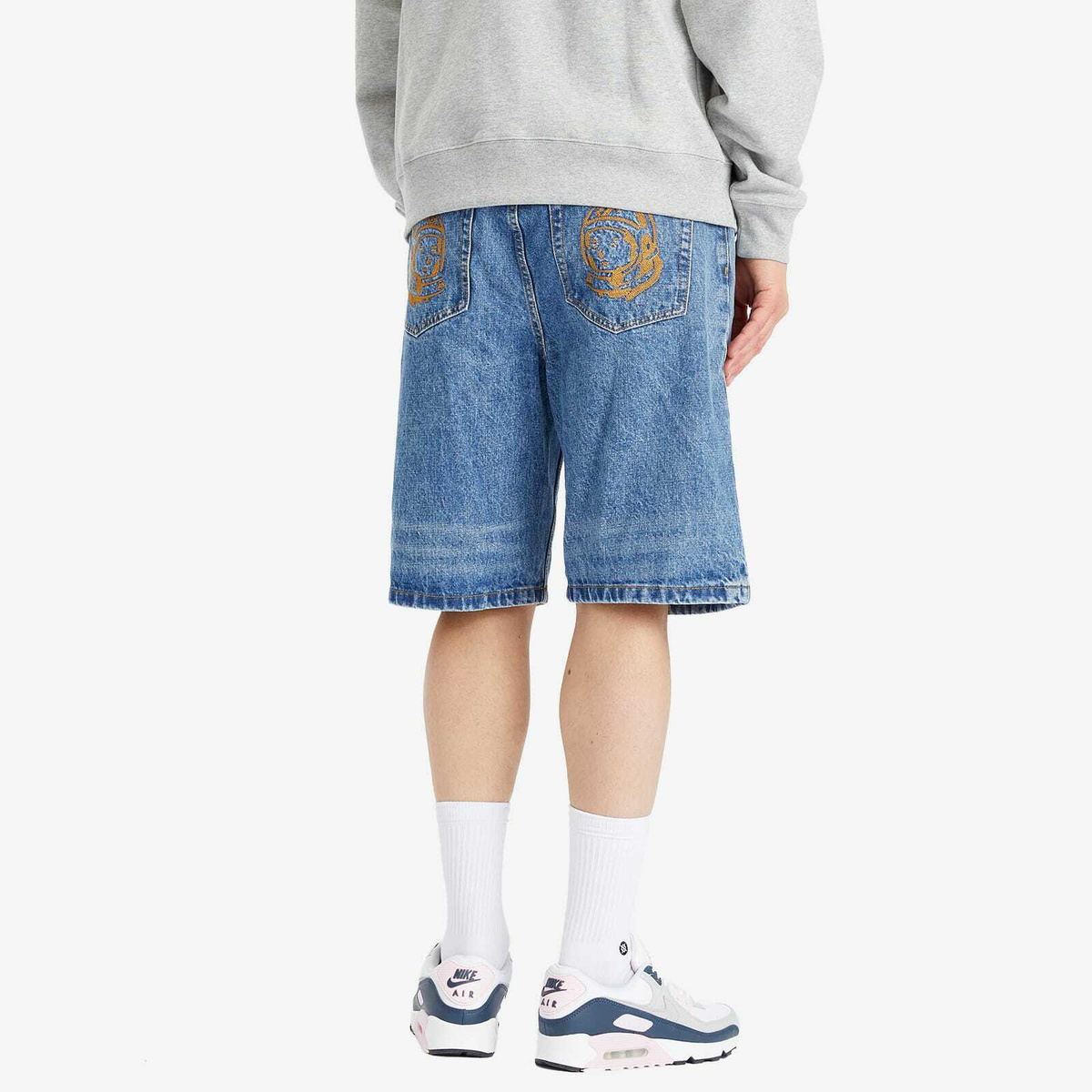 Billionaire Boys Club Men's Astro Denim Shorts in Mid Wash Blue