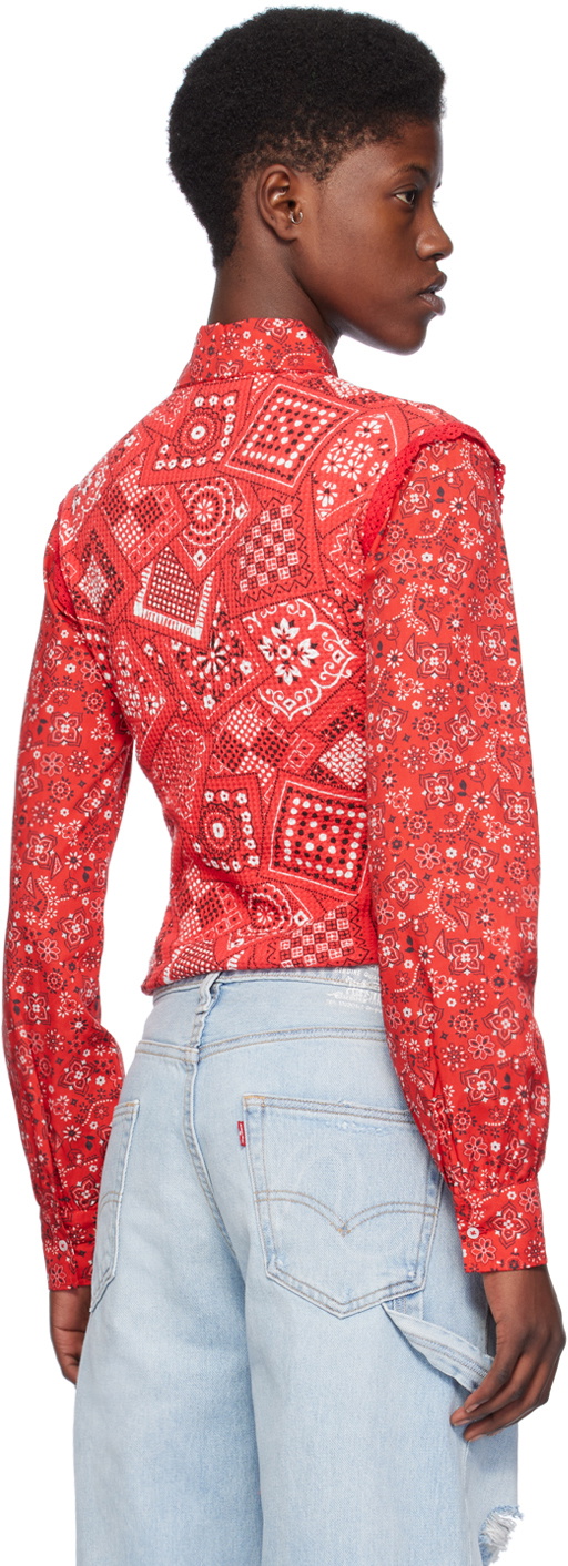 ERL Red Printed Polo