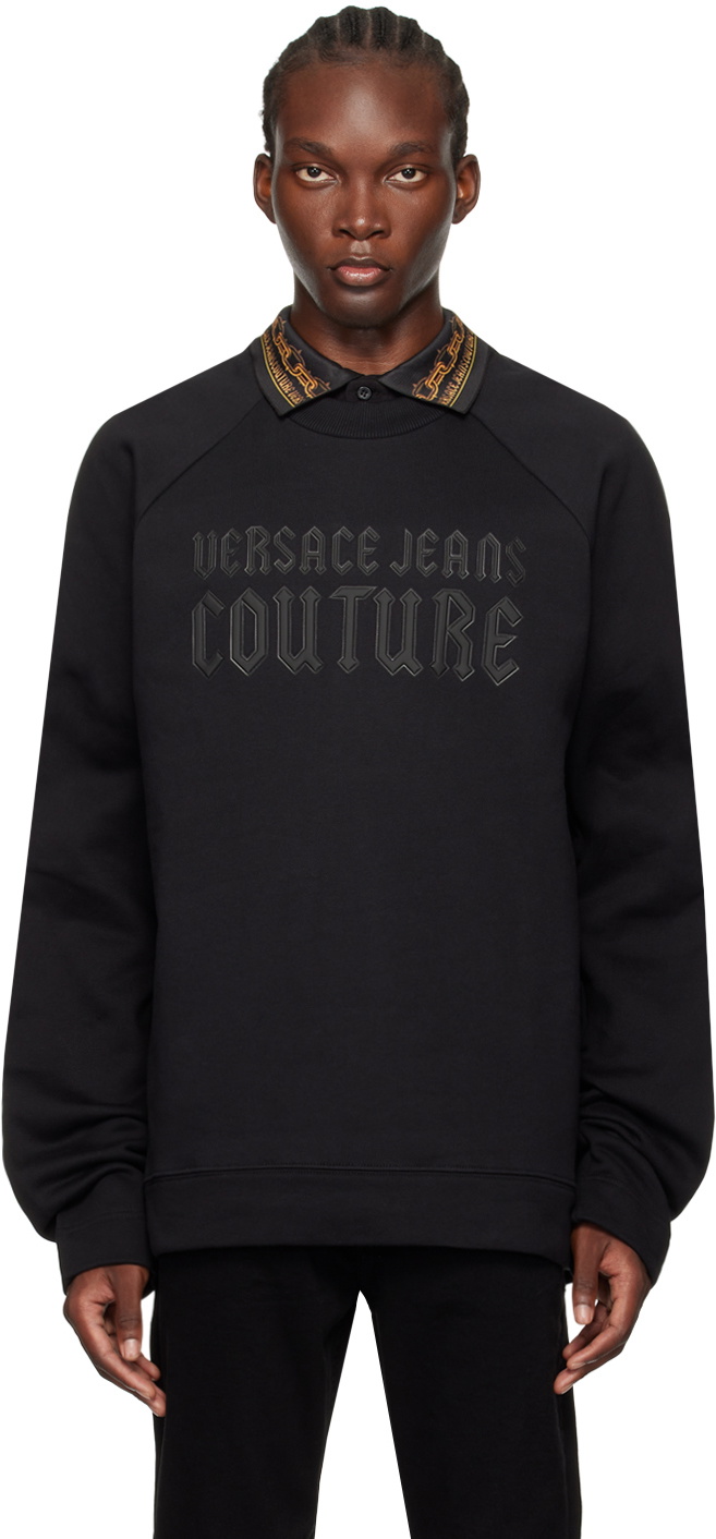 Versace Jeans Couture Black Applique Sweatshirt
