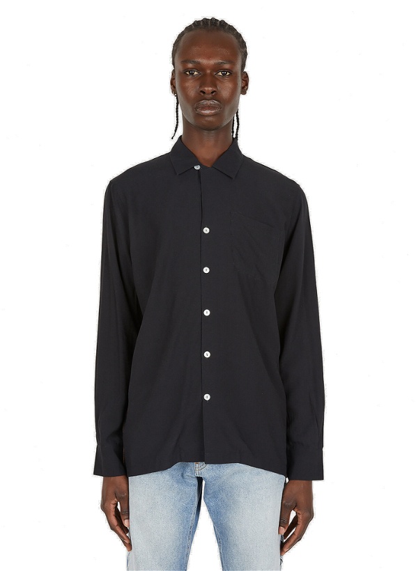 Photo: Abstract Motif Long Sleeve Shirt in Black