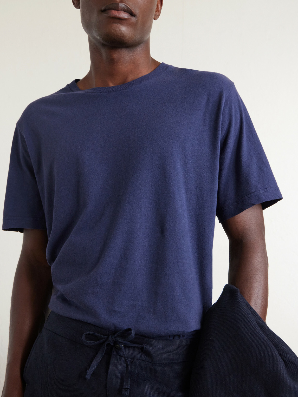 Frescobol Carioca - Dinis Linen-Blend T-Shirt - Blue