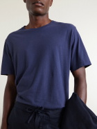 Frescobol Carioca - Dinis Linen-Blend T-Shirt - Blue