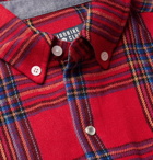 Billionaire Boys Club - Button-Down Collar Logo-Appliquéd Checked Flannel Shirt - Red