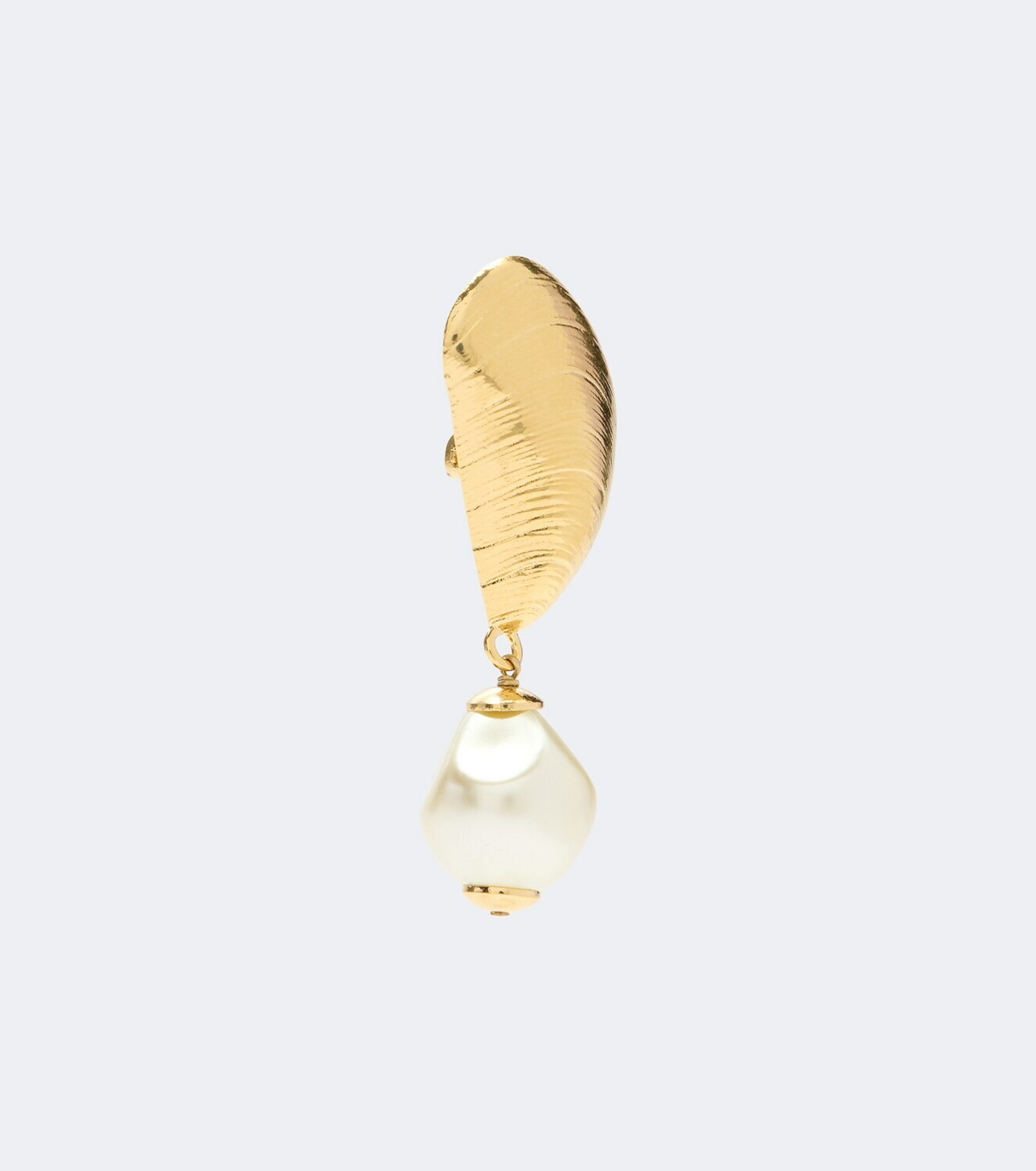 Oscar de la Renta Mussel embellished clip-on drop earrings