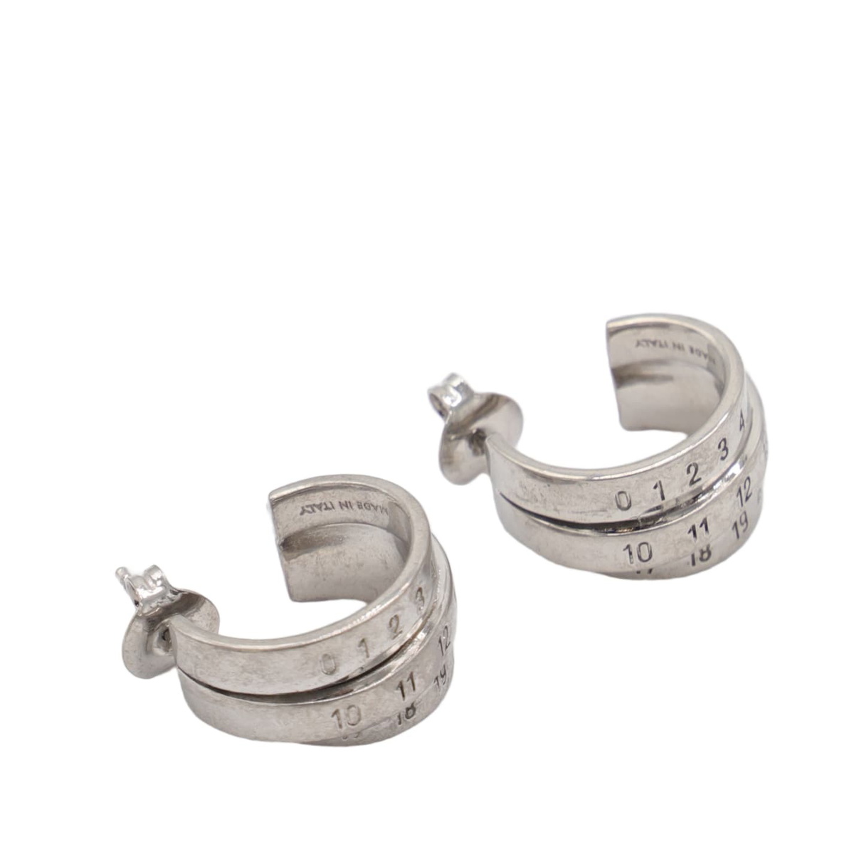 MM6 Maison Margiela Silver & Red Dice Earrings MM6 Maison