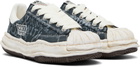 Maison MIHARA YASUHIRO Black Blakey OG Sole Graffiti Printed Canvas Sneakers