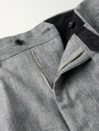 Kaptain Sunshine - Tapered Pleated Striped Wool-Flannel Suit Trousers - Gray