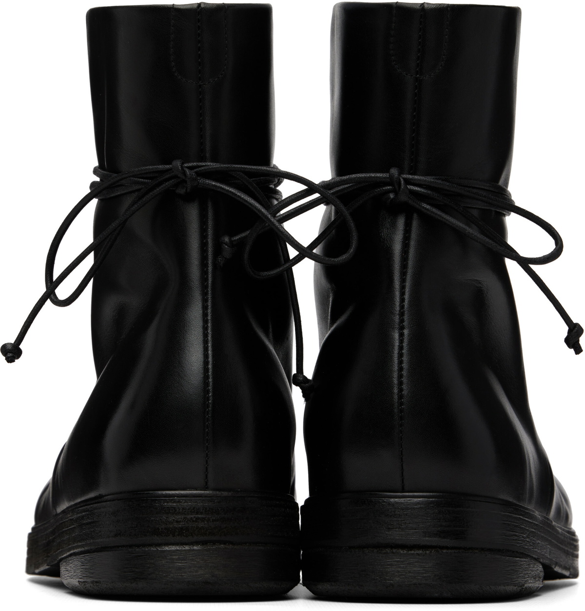 Marsèll Black Zucca Zeppa Combat Boots