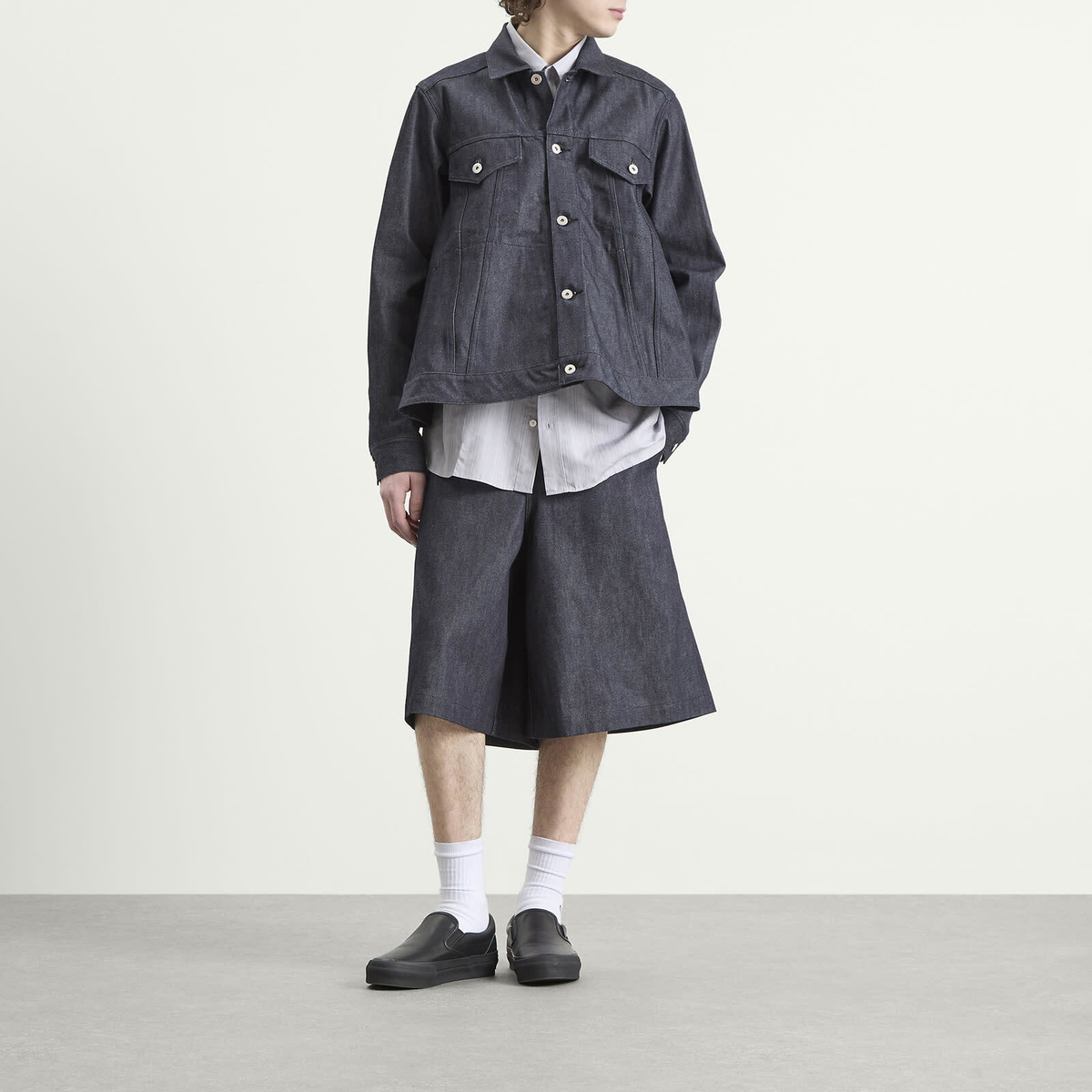 Comme des Garçons Black Men's Denim Shorts in Indigo