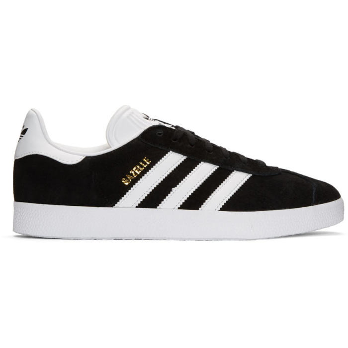 Photo: adidas Originals Black Suede Gazelle Sneakers