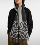 Loewe Anagram wool and cashmere scarf