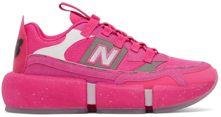 Photo: New Balance Pink Jaden Smith Edition Vision Racer Sneakers