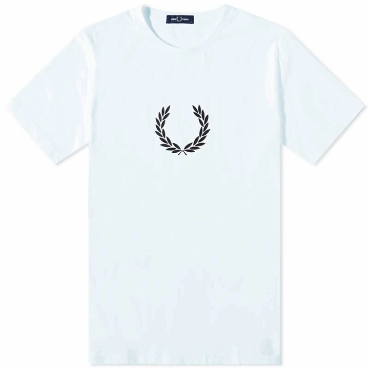 Photo: Fred Perry Authentic Men's Laurel Wreath T-Shirt in Light Ice