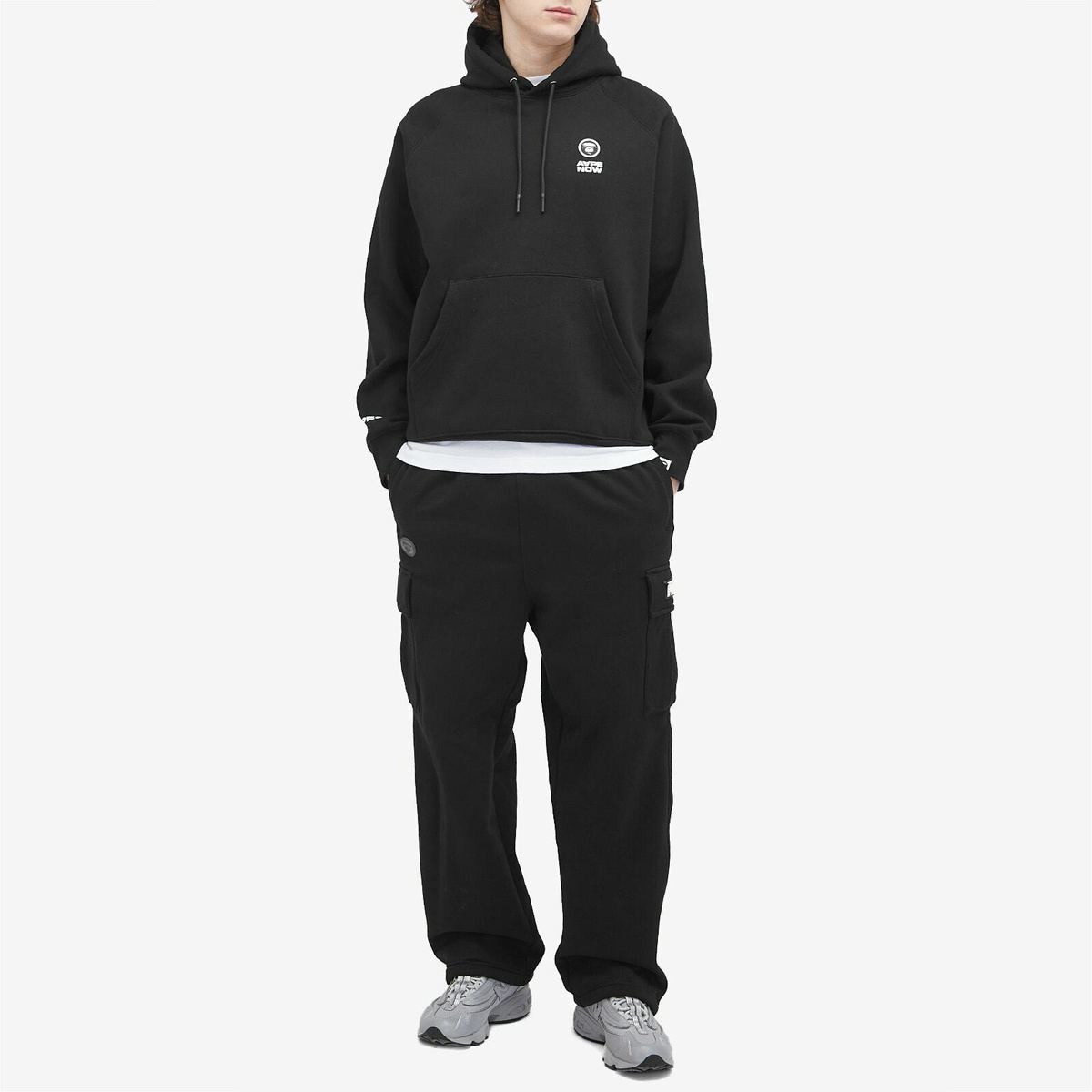 Men's AAPE Now Camo Badge Hoody in Black