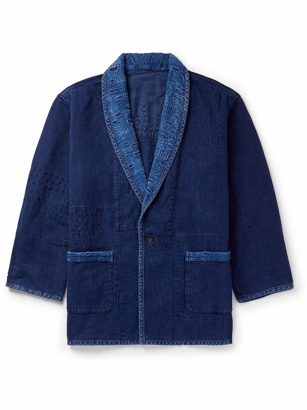 Photo: Blue Blue Japan - Reversible Patchwork Cotton and Linen-Blend Jacket - Blue