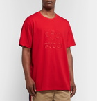 Gucci - Logo-Embroidered Cotton-Jersey T-Shirt - Red