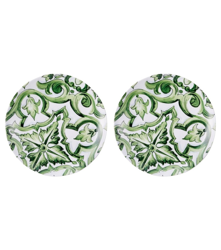 Photo: Dolce&Gabbana Casa Majolica set of 2 porcelain dinner plates