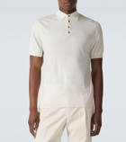 Allude Cotton, silk, and cashmere polo shirt