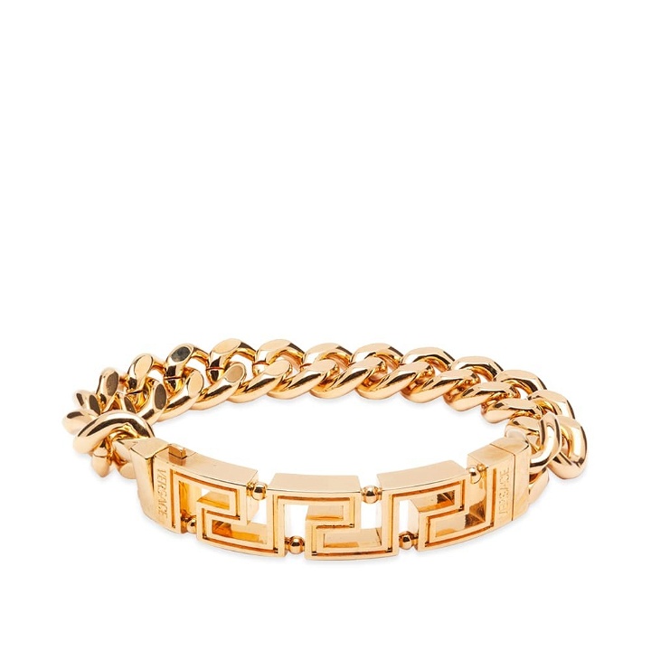 Photo: Versace Men's Greek Band ID Bracelet in Gold