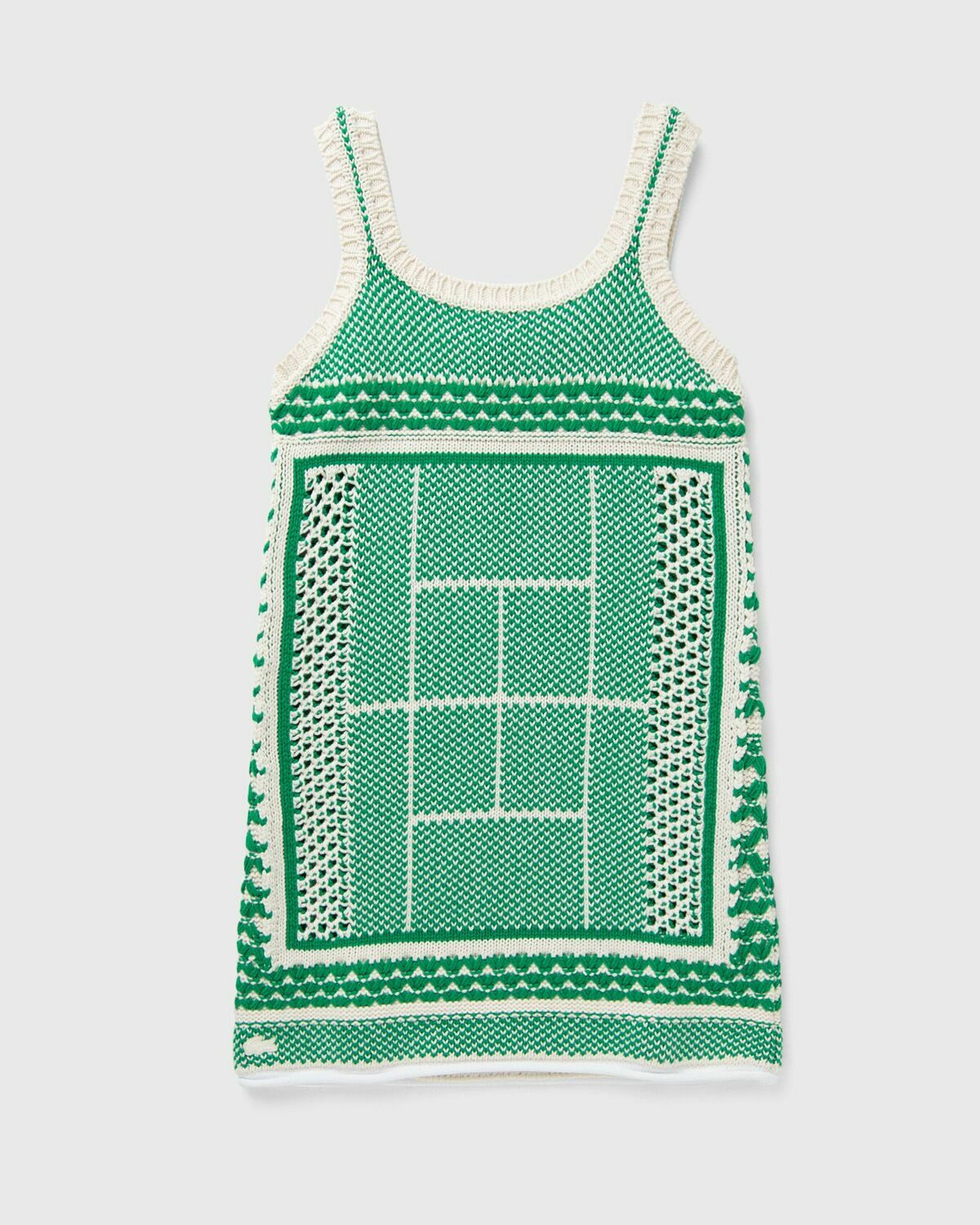 Lacoste LANA DRESS green/beige Women