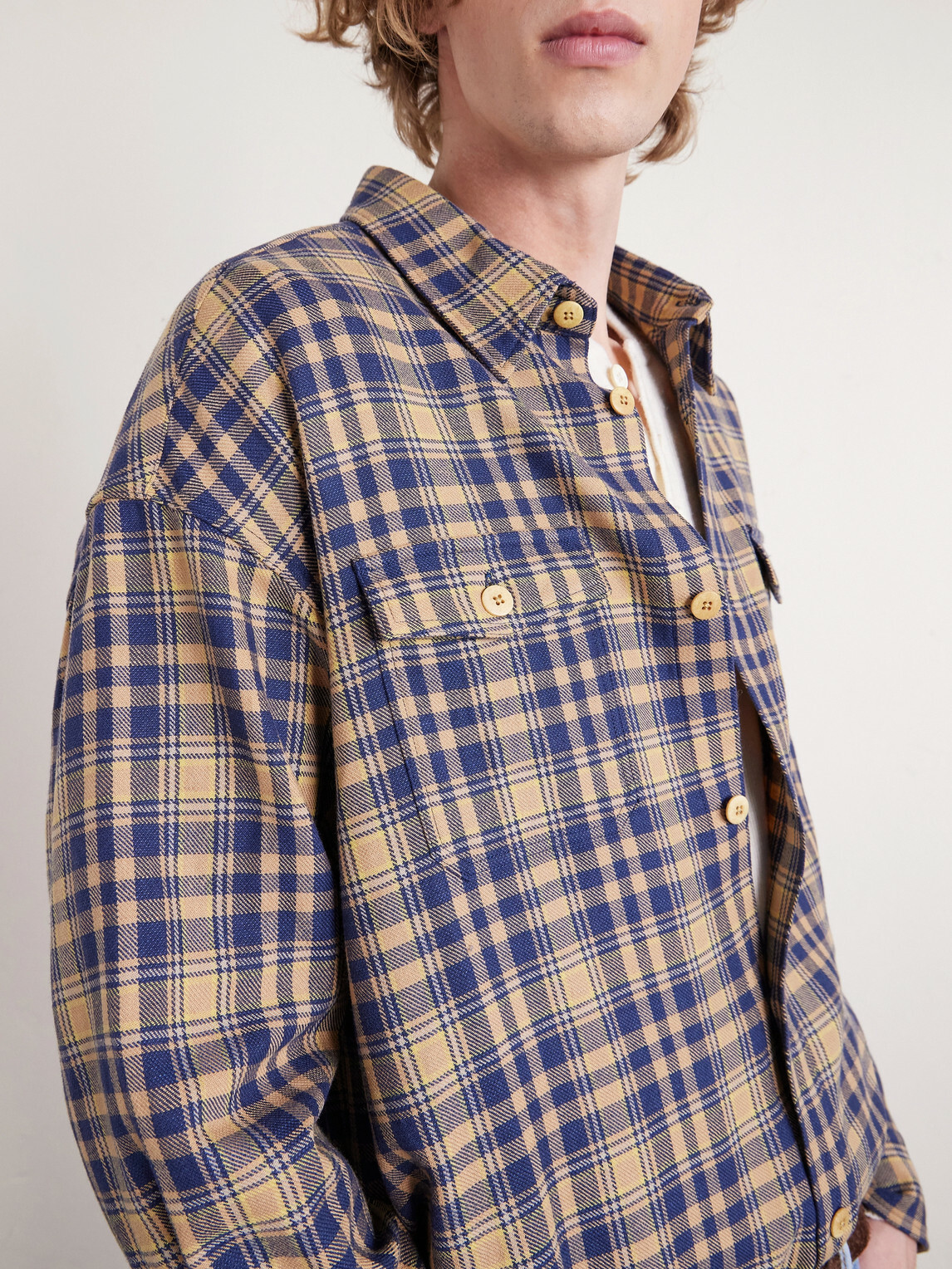 Visvim - Lumber Checked Wool and Linen-Blend Twill Shirt - Brown