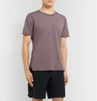 On - Mélange Stretch Cotton-Blend T-Shirt - Purple