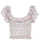 LoveShackFancy Saba floral crop top