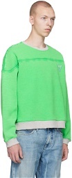 GUESS USA Green Relaxed Sweatshirt