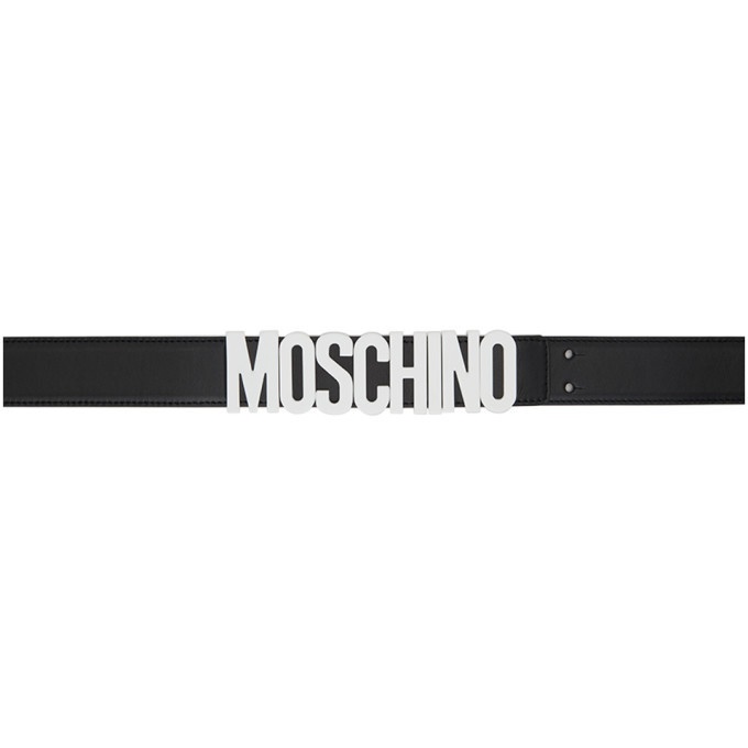 Photo: Moschino Black and White Fantasy Print Belt