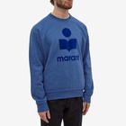 Isabel Marant Men's Miko Logo Crew Sweat in Slate Blue