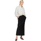 ANINE BING Black Small Double Signature Link Braided Belt