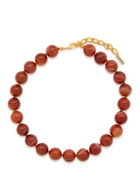 Jennifer Behr Louisa Beaded 18kt Gold-plated Necklace - Pink - One Size