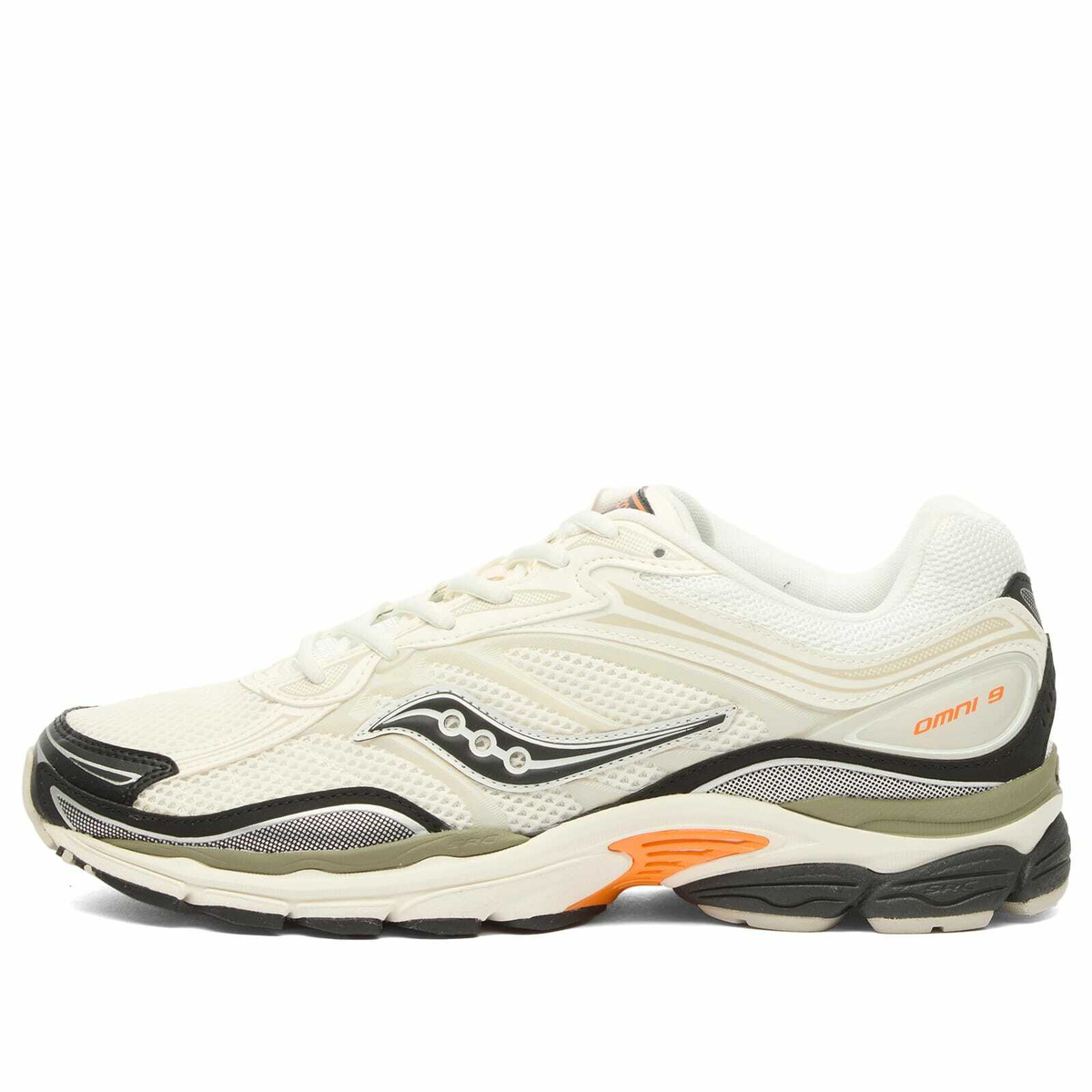 Saucony Progrid Omni 9 Sneaker in White/Turmeric