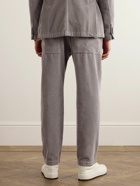 Barena - Bativoga Straight-Leg Garment-Dyed Cotton-Corduroy Trousers - Gray