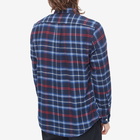 Portuguese Flannel Men's Pop Up Flannel Check Shirt in Navy/Red/White