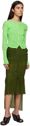 Talia Byre Green Fishtail Maxi Skirt