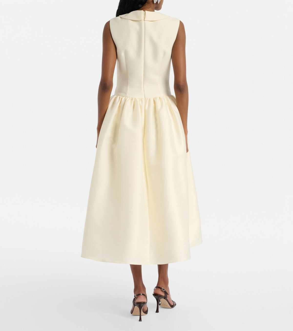 Self-Portrait Taffeta midi dress