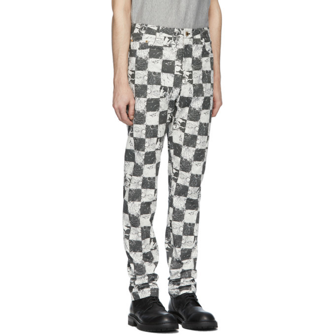Palomo Spain Black and White Check Trousers