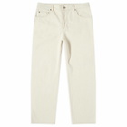 Folk Men's Barrel Leg Trousers in Ecru Twill