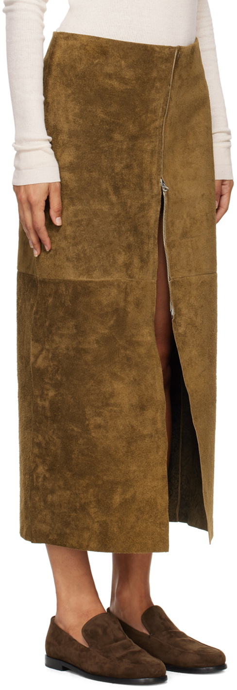 Gabriela Coll Garments Brown No.296 Midi Skirt