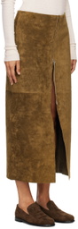 Gabriela Coll Garments Brown No.296 Midi Skirt