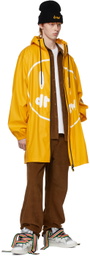 drew house SSENSE Exclusive Yellow Painted Mascot Coat