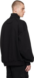 Juun.J Black Half-Zip Track Jacket